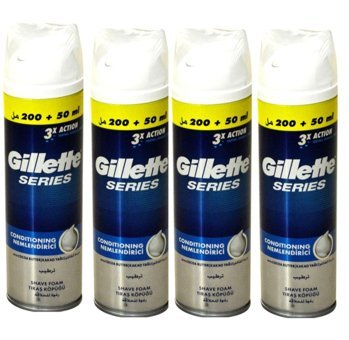 Gillette Nemlendirici İçin Tıraş Köpüğü 4x250 ml