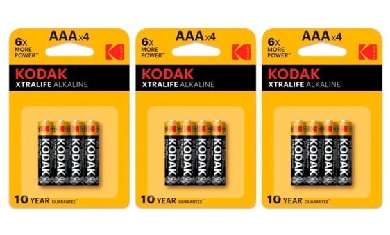 Kodak Xtralife 9 V Alkalin AAA / İnce Kalem Pil 12'li
