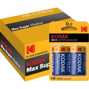 Kodak Max Super 9 V Alkalin D / Büyük Pil 20'li