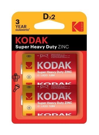 Kodak Super Heavy Duty LR20 1.5 V Çinko D / Büyük Pil 2'li
