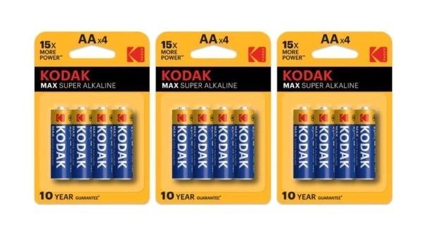 Kodak Max Super 1.5 V Alkalin AA / Kalem Pil 12'li