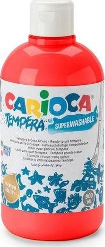 Carioca Süper Yıkanabilir Kırmızı 500 ml Guaj Boya