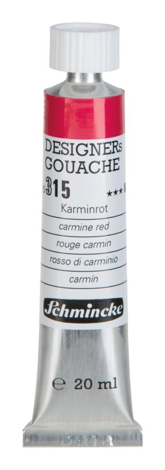 Schmincke HKS Designers Gouache Tüp Carmine Red 20 ml Guaj Boya