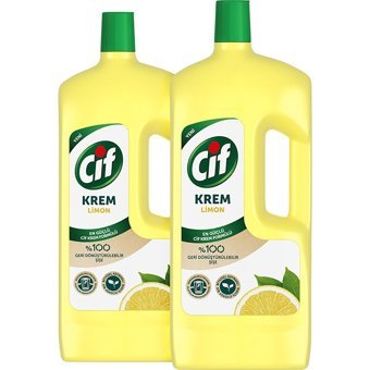 Cif Krem Limon Kokulu Parabensiz Yüzey Temizleyici 2x1.5 lt