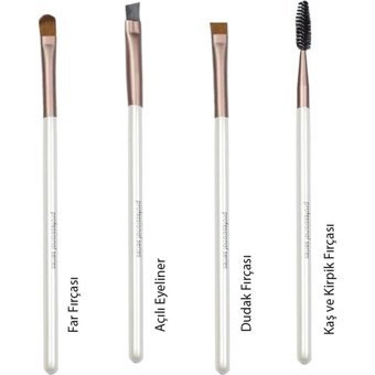 Trina Profesional Series 4'lü Eyeliner Far Makyaj Fırçası Seti