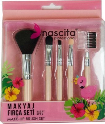 Nascita Professional 5'li Allık Eyeliner Far Makyaj Fırçası Seti