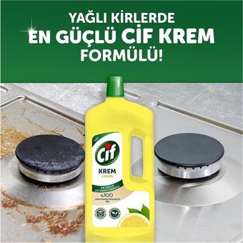 Cif Krem Limon Kokulu Parabensiz Yüzey Temizleyici 2x1.5 lt