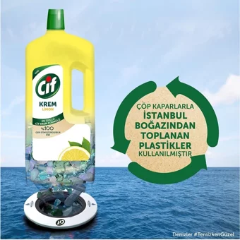 Cif Krem Limon Kokulu Parabensiz Yüzey Temizleyici 2x1.5 lt