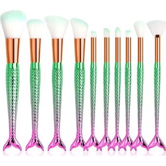 İzla 10'lu Allık Eyeliner Far Makyaj Fırçası Seti