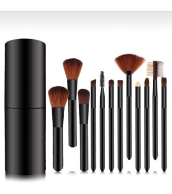 Roesıa Rose Cosmetics Rose Özel Silindir Kutulu 10'lu Allık Far Makyaj Fırçası Seti