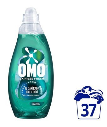 Omo Express Fresh Kötü Koku Karşıtı 37 Yıkama Beyaz Ve Renkliler Sıvı Deterjanı 1480 ml