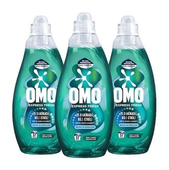 Omo Express Fresh Kötü Koku Karşıtı 37 Yıkama Beyaz Ve Renkliler Sıvı Deterjanı 3 x 1480 ml