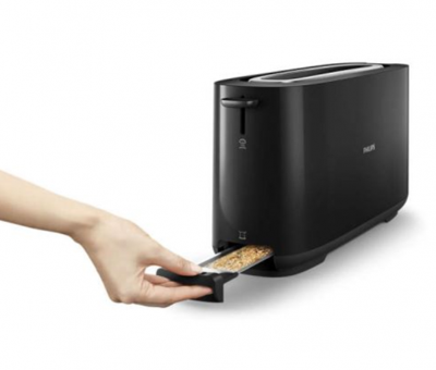 Philips Daily Collection HD2590/90 2 Dilim Kırıntı Tepsili Telli Akıllı 870 W Siyah Mini Ekmek Kızartma Makinesi