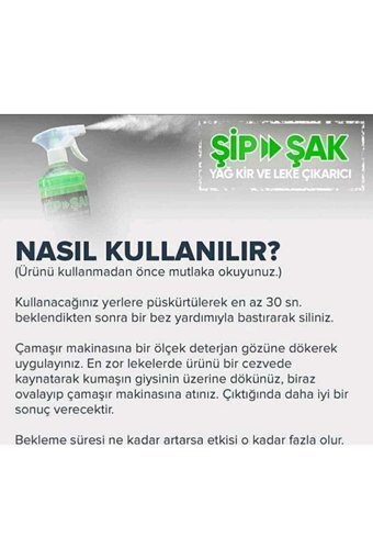 Şipşak Yağ Kir Leke Çıkarıcı Yüzey Temizleyici 500 ml