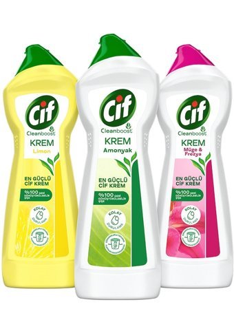Cif Limon Amonyak Müge ve Frezya Kokulu Yüzey Temizleyici 3x750 ml