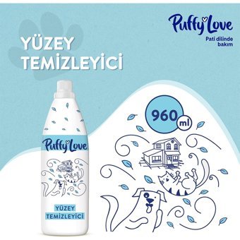Puffy Love Hayvan Dostu Yüzey Temizleyici Yüzey Temizleyici 900 ml