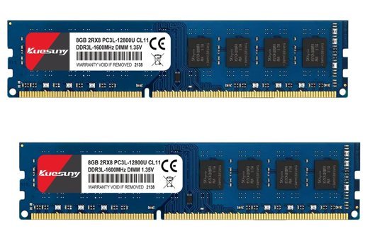 Kuesuny 16 GB DDR3 2x8 1600 MHz Ram