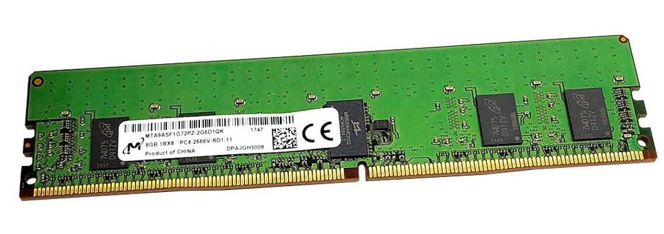 Micron MTA9ASF1G72PZ-2G6D1 8 GB DDR4 1x8 2666 MHz Ram