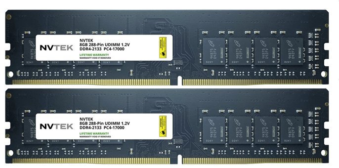 NVTEK 16 GB DDR4 2x8 2133 MHz Ram