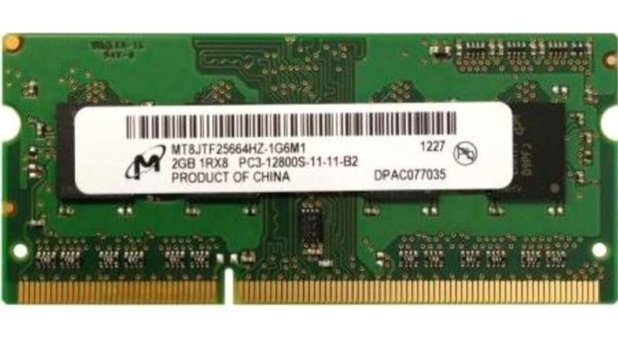 Micron MT8JTF25664HZ-1G6M1 2 GB DDR3 1x2 1600 MHz Ram
