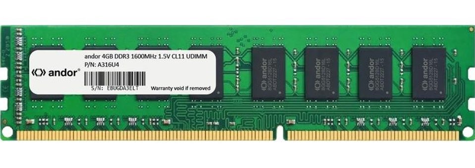Andor A316U4 4 GB DDR3 1x4 1600 MHz Ram