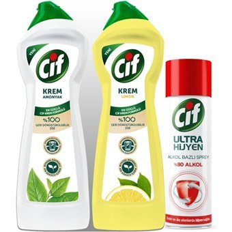 Cif Krem Limonlu ve Amonyaklı Yüzey Temizleyici 2x750 ml