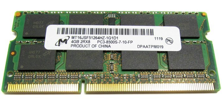 Micron MT16JSF51264HZ-1G4D1 4 GB DDR3 1x4 1333 MHz Ram