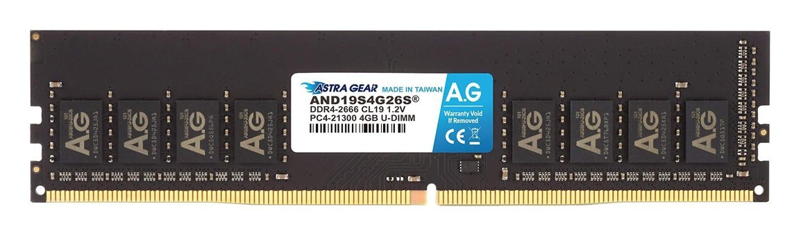 ASTRA GEAR AND19S4G26S 4 GB DDR4 1x4 2666 MHz Ram