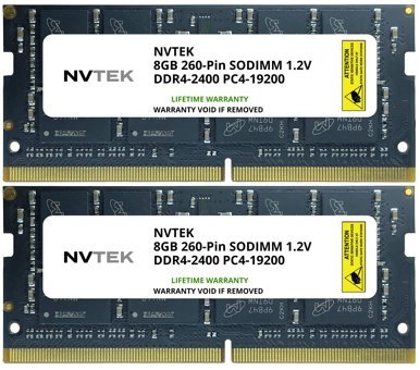 NVTEK 16 GB DDR4 2x8 2400 MHz Ram