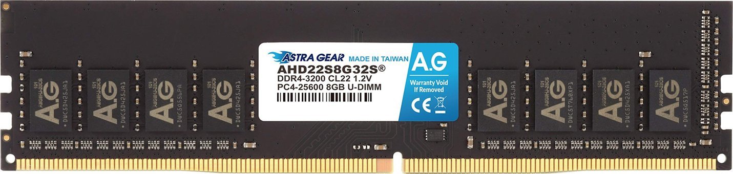 ASTRA GEAR AHD22S8G32SS 8 GB DDR4 1x8 3200 MHz Ram