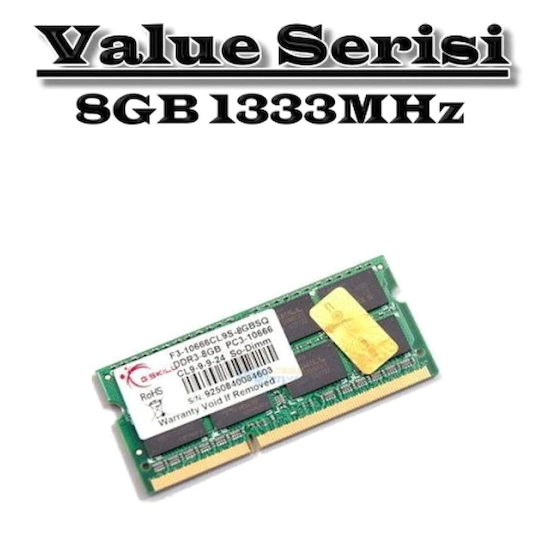 G. Skill Value F3-10666CL9S-8GBSQ 8 GB DDR3 1x8 1333 Mhz Ram