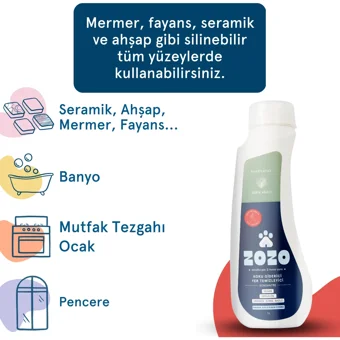 Zozo Cares Cares Evcil Hayvan Hijyenik Yüzey Temizleyici 1 lt