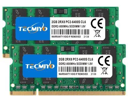 TECMIYO 4 GB DDR2 2x2 800 MHz Ram