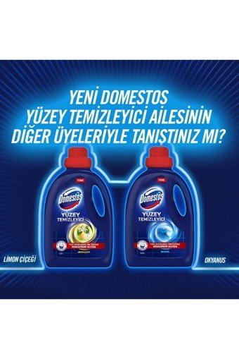 Domestos Çam Kokulu Yüzey Temizleyici 1.5 lt + Dağ Esintisi Çamaşır Suyu 750 ml + Hijyenik Köpük Banyo Muftak 450 ml