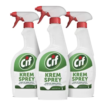 Cif Krem Sprey Yüzey Temizleyici 3x750 ml