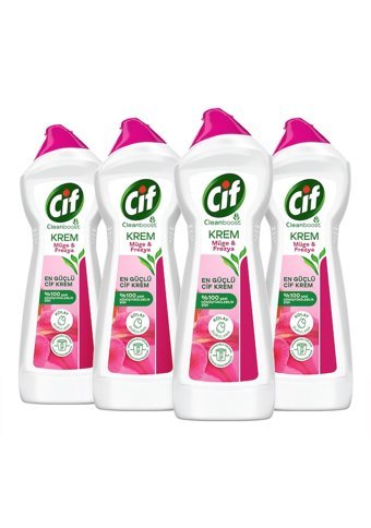 Cif Krem Freyza ve Müge Çiçeği Kokulu Yüzey Temizleyici 4x750 ml