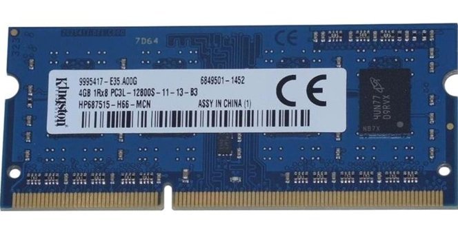 Kingston HP687515-H66-MCN 4 GB DDR3 1x4 1600 MHz Ram