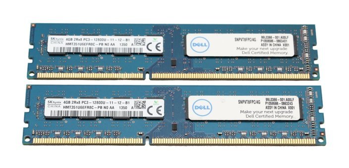 Hynix HMT351U6EFR8 8 GB DDR3 2x4 1600 MHz Ram