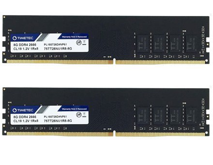 Timetec 16 GB DDR4 2x8 2666 MHz Ram