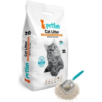 Petfan Marsilya Sabunu Kokulu Topaklanan İnce Taneli Bentonit Kedi Kumu 20 lt