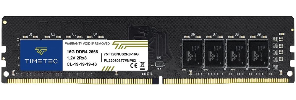 Timetec 16 GB DDR4 1x16 2666 MHz Ram