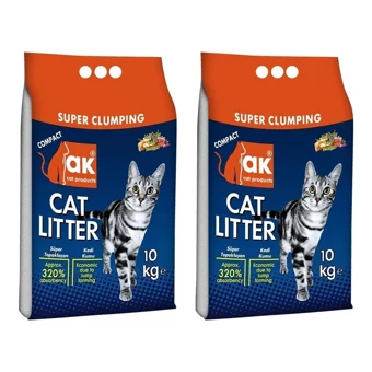 Ak Lavanta Kokulu Topaklanan İnce Taneli Bentonit Kedi Kumu 2x10 kg