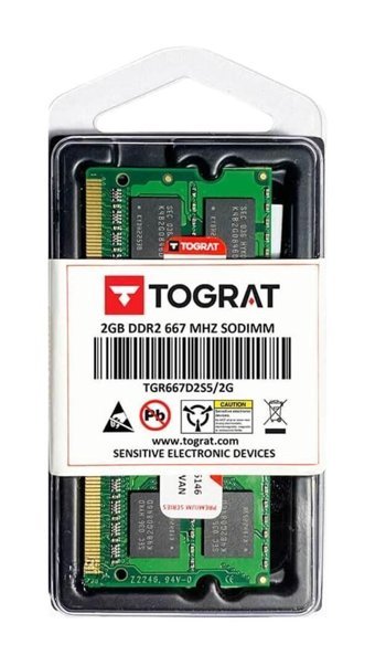 Oem TOGRAT 2 GB DDR2 1x2 667 MHz Ram Yeşil