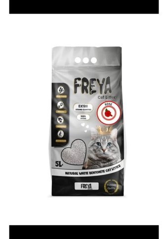 Freya Gül Kokulu Topaklanan İnce Taneli Bentonit Kedi Kumu 5 lt