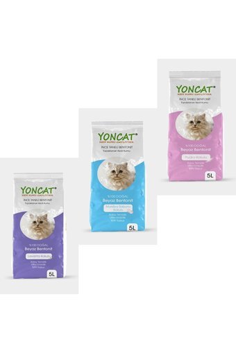 Yoncat Topaklanan İnce Taneli Bentonit Kedi Kumu 5 lt
