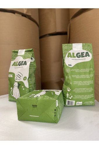 Algea Virgin Kraft Topaklanan İnce Taneli Bentonit Kedi Kumu 10 lt