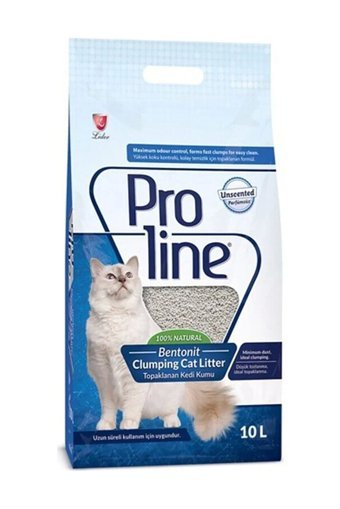 Proline Kokusuz + Marseille Sabunu Kokulu Topaklanan İnce Taneli Bentonit Kedi Kumu 2x10 lt