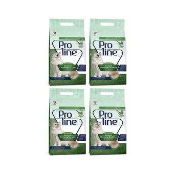 Proline Aloe Vera Kokulu Topaklanan İnce Taneli Bentonit Kedi Kumu 4x5 lt