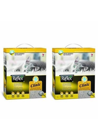 Reflex Klinik Topaklanan İnce Taneli Aktif Karbonlu Bentonit Kedi Kumu 20 lt