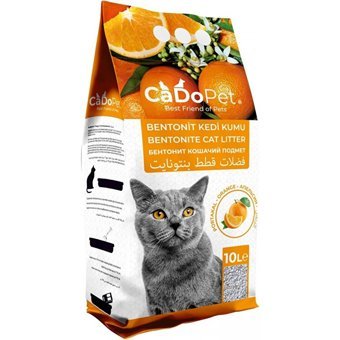 Cado Pet Portakal Kokulu Topaklanan İnce Taneli Bentonit Kedi Kumu 5 lt